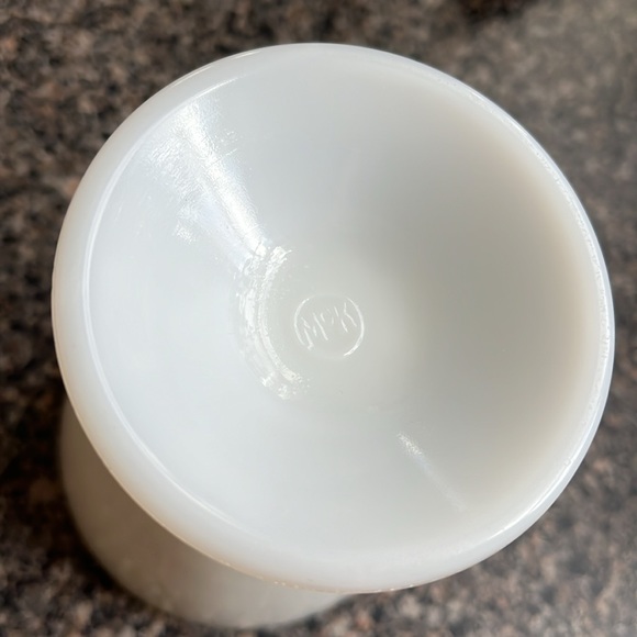 4” McKee footed milk glass tumbler - Picture 3 of 4